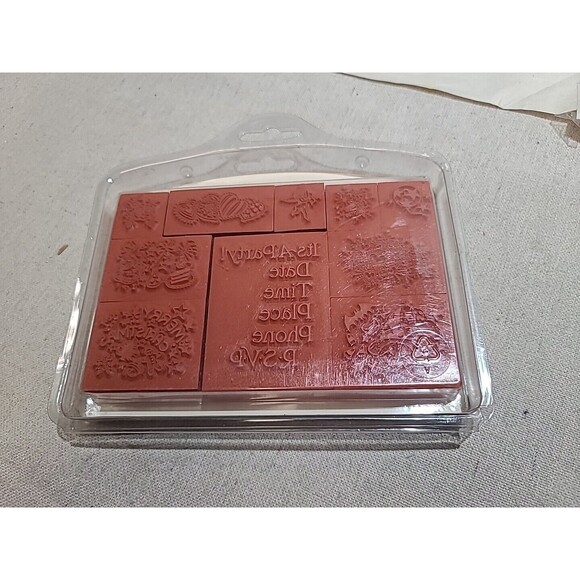 LOT Of 2 Rubber Stamp Sets Christmas Halloween Party Nativity 19 Stamps Total - Picture 4 of 8